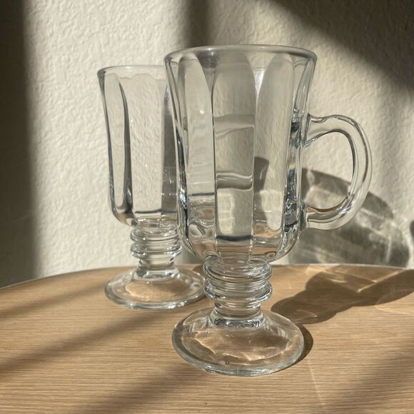 Vintage | Set of 2 Irish Coffee Mugs Drinkware with Handle - Picture 2 of 8